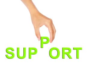 Hand pick up 'P' alphabet from support wording